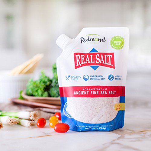 Redmond Real Salt - Ancient Fine Sea Salt, Unrefined Mineral Salt, 26 Ounce Pouch (2 Pack) #TOP3