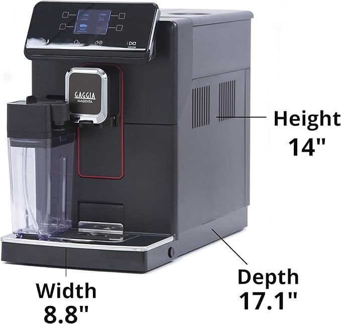 Image of Kaapi Solutions Magenta Prestige Super-Automatic Espresso Machine - One-Touch Coffee & Milk Frothing, Customizable Brewing, Italian Design