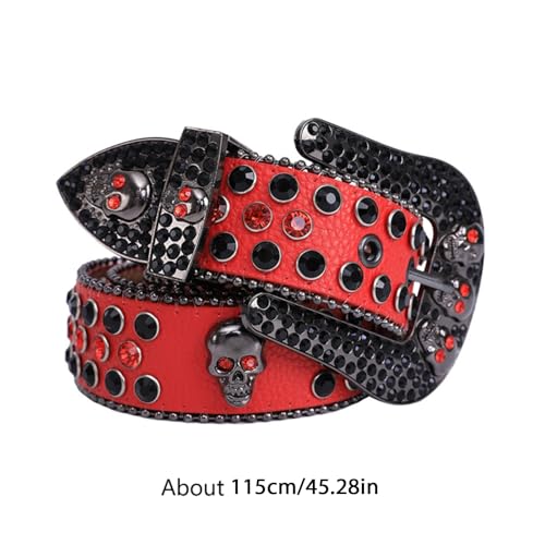 Gothic Head Skull Bone Buckle Belt For Dress Waist Belt Shinning Rhinestone Buckle Wide Waist Belt Ladies Formal Coat4