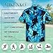 MIKENKO Funny Hawaiian Shirt Tropical Short Sleeves Summer Beach Button Down Shadow Bigfoot Hawaiian Shirts for Men