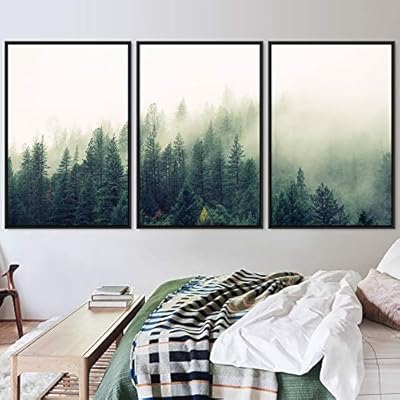 signwin 3 Piece Framed Canvas Wall Art Foggy...