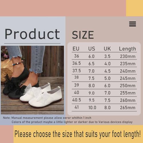 HUIQINGLI 2025 New Women's Vintage Mary Jane Flats with Bow Detail Dressy Comfortable Foldable Slip On Round Toe Soft Sole Shoes2