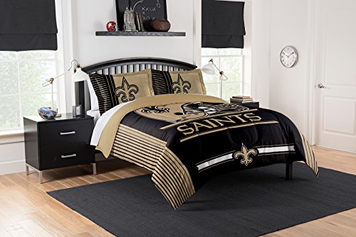 Officially Licensed NFL New Orleans Saints "Safety" King Comforter and 2 Sham Set