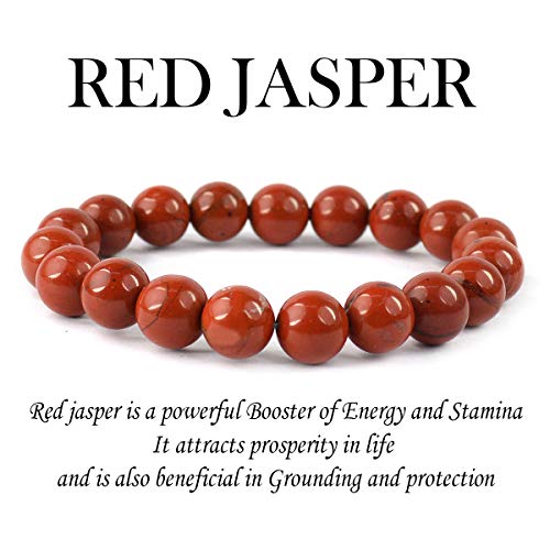 Image of Reiki Crystal Products Certified Natural Crystal Stone Round 10 mm Beads Bracelet for Men & Women | Reiki Charged Gemstone Jewellery Bracelet | Multiple Stone Variants Available
