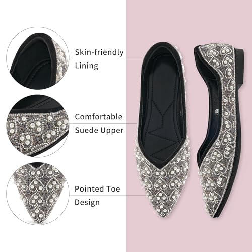 Aomigoct Ballet Flats Shoes for Women: Comfortable Dressy Flat for Wedding- Ladies 2025 Dress Pointed Toe Shoe3