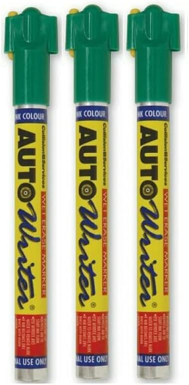 U.S. Chemical & Plastics Auto Writer AUTOWRITER Markers (3, Green)