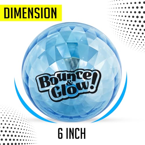 Image of Amazon Brand - Jam & Honey Bouncing Light Ball for Kids I Flashing Light I Glow in The Dark I Fun Toy for Kids I LED Soft Lighting Ball for 12month +