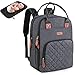 NUBILY Sac à Dos à Langer pour Bébé Grande Capacité Sac à Couches Imperméable Multifonction Sac de Voyage avec matelas à langer et 2 Sangle Réglable pour Maman Papa Gris