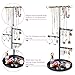 Keebofly Jewelry Tree Stand Organizer - Metal Necklace Organizer Display with Adjustable Height for Necklaces Bracelet Earrings and Ring Black