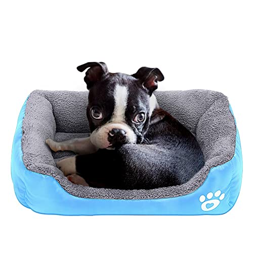 powerking Dog Bed,Waterproof Pet Mat Pad and Sleeping Cushion For Kitty Cat and Small Puppy Dog,Soft and Washable(Blue)