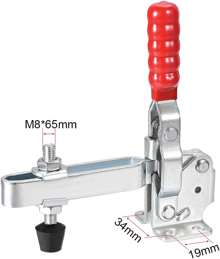 uxcell 2 Pcs Hand Tool Vertical Toggle Clip Quick Release Clamp 500 Lbs/227kg Holding Capacity image 2