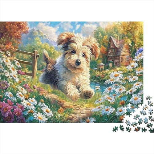 Puzzle de 1000 piezas de Yorkshire Terrier para adultos y niños, juego educativo de 70x50 cm
