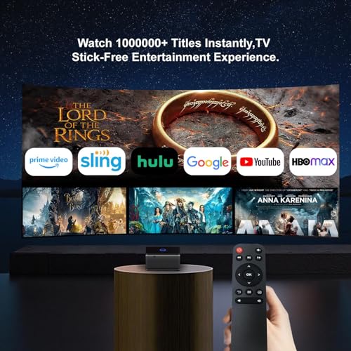 Image of Native 1080P Projector with WiFi and Bluetooth, 4K Support Smart Movie Projector for Bedroom, Built-in Apps, Android 13.0,Auto Focus & Auto Keystone, Outdoor Projector for Phone /TV Stick /KTV