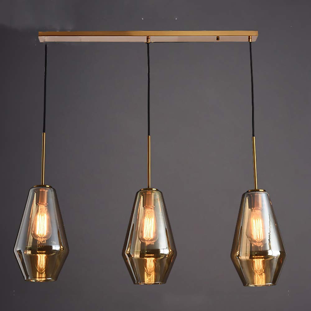 LYMSXAZOU Nordic 3Light LED Pendant Lamp E27 Base Hanging Ceiling Light for Dining Room & Kitchen Island Modern Chandelier Fixtures Stylish Home Decor Lighting