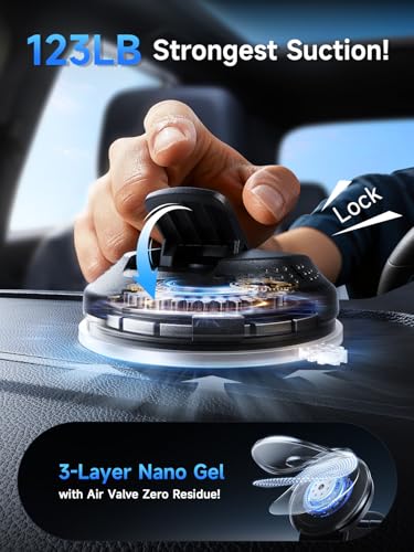 ANDERY Car Phone Holder for MagSafe [360° Adjustable Memory Alloy Arm | 2400gf Strongest Magnetic Power] Bendable Car Mount, Phone Holders for Your Car for iPhone and All Smartphones, Carbon Fiber - image 3