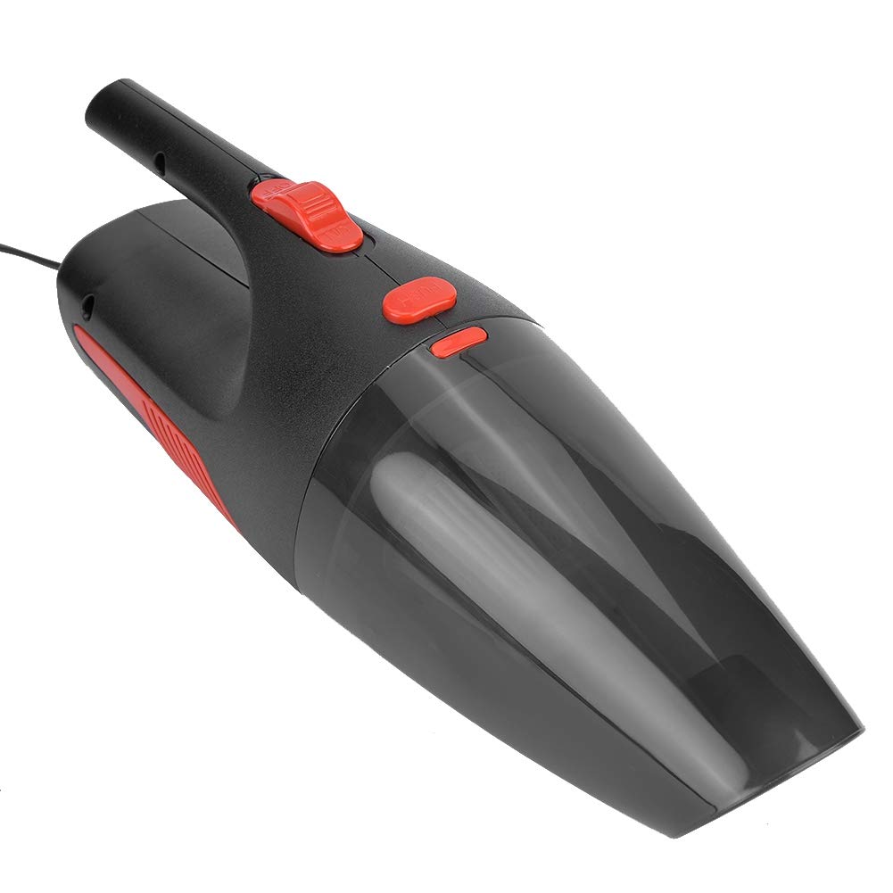 Aspiradora de Coche 120 W con Cable, aspiradora de Mano para húmedo y seco, Doble Uso, 12 V, ABS, Incluye 5 boquillas y Manguera para Coches, Camiones y Barcos, Color (Negro)