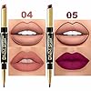 6Pcs-Lip-Liner-and-Lipstick-SetDNM-Double-Head-Matte-Mat-Lipstick-24H-Lip-Liner-2-in-1-Makeup-Set-for-Black-Women-Waterproof-Long-Lasting-24-All-Day-Dark-Red-Lipstick-Matte-Gift-Kit-with-Lipliner evpct 6Pcs Lip Liner and Lipstick Combo Set, DNM 2-in-1 Waterproof Lipstick and 24H Lip liner Set for Women, Antique Rose Chestnut Nude Dark Brown Matte Lipstick Pen with Lip Liner Set Long Lasting 24