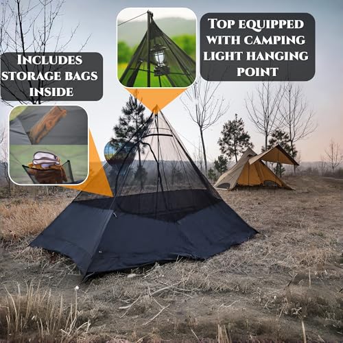 Carpa Interior Mesh para 2 Personas con Piso 3000mm para Tipi miniatura 3