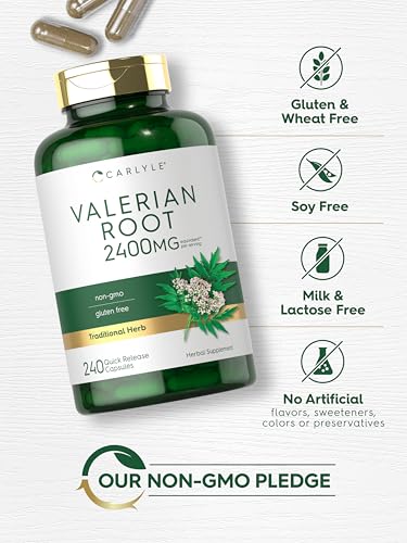Carlyle Valerian Root Capsules 2400mg | 240 Count | Herb Extract Supplement | Non-GMO, Gluten Free - Image 6