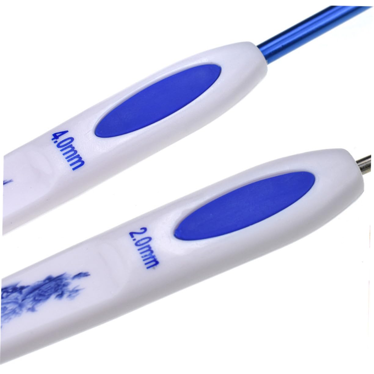 Angoily Uncinetto da Ago Barbetta Strumenti per Tessitura in Stile Porcellana Blu e Bianca Forniture per Tessitura Duraturo e Portatile