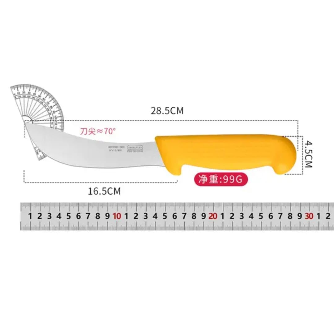Generico Set Coltelli Professionali da Macellaio, 7 Pezzi, Acciaio Inox, per Carne, Disosso, Scuoiatura e Trinciatura, Manici Ergonomici Antiscivolo
