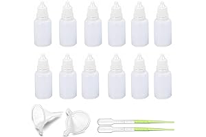 White Plastic Eye Dropper Bottles | 5ML Squeezable Refillable Containers