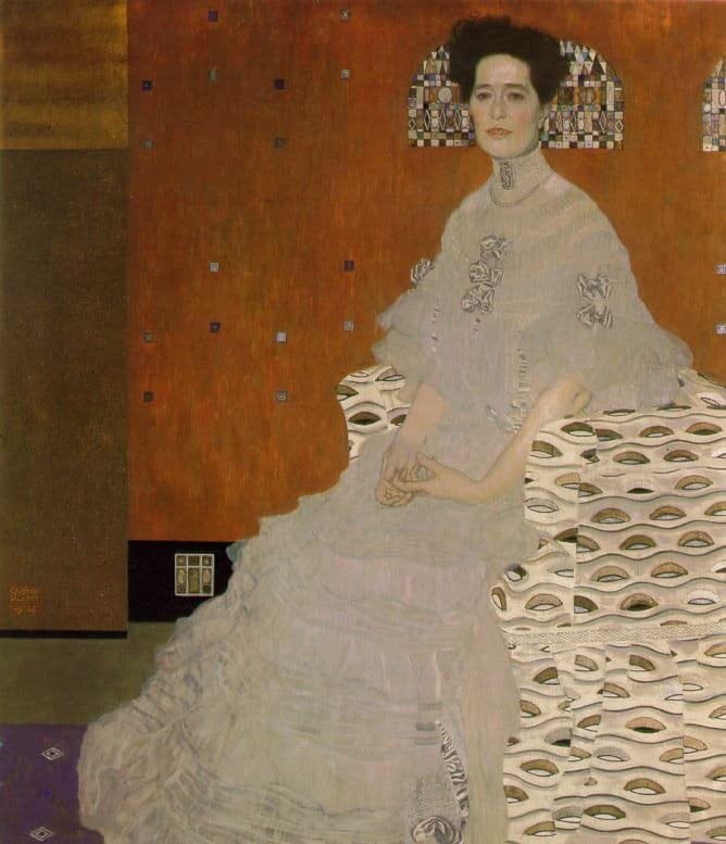 Impression sur toile Gustav Klimt Fritza Riedler portrait d'art aux finitions soignées
