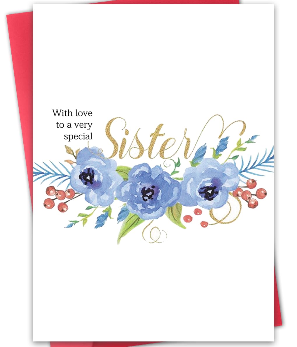 Hongshan Mother's Day to a Very Special Sister,Happy Mother's Day Sister Card,Cute Mothers Day Gift for Her,Mothers Day Card with Envelope for Women