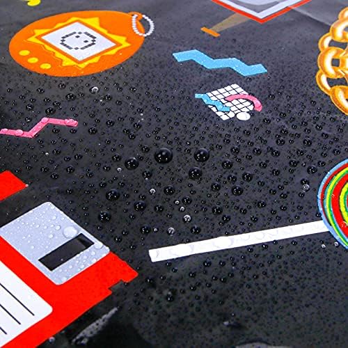 KRUCE 3 Pack 80s Party Tablecloths,80s Plastic Table Cover,80s Hip Hop Theme Birthday Party Decorations,220*130cm
