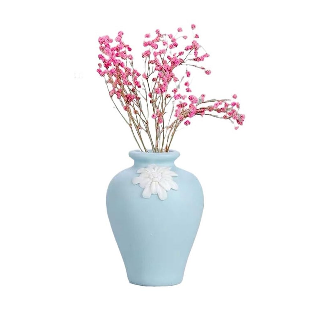 EINES Nordic Handmade Vase Ceramic Ornaments Creative Home Flower Arrangement Container Small(B)