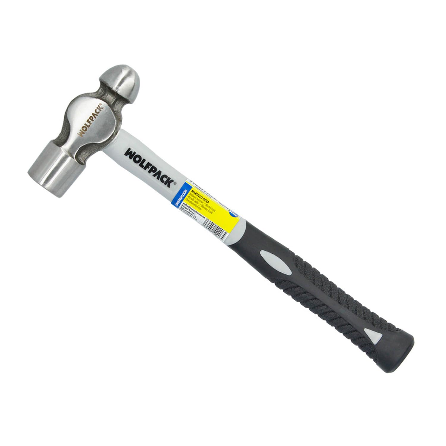 WOLFPACK LINEA PROFESIONAL Martillo Bola 650 Gramos Mango Fibra Vidrio