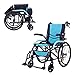 Sedia a rotelle pieghevole, manuale leggero sedia a rotelle con registrabile del bracciolo / piede non-pneumatico Pneumatico doppio freno in lega di alluminio Trolley Scooter for disabili / anziani