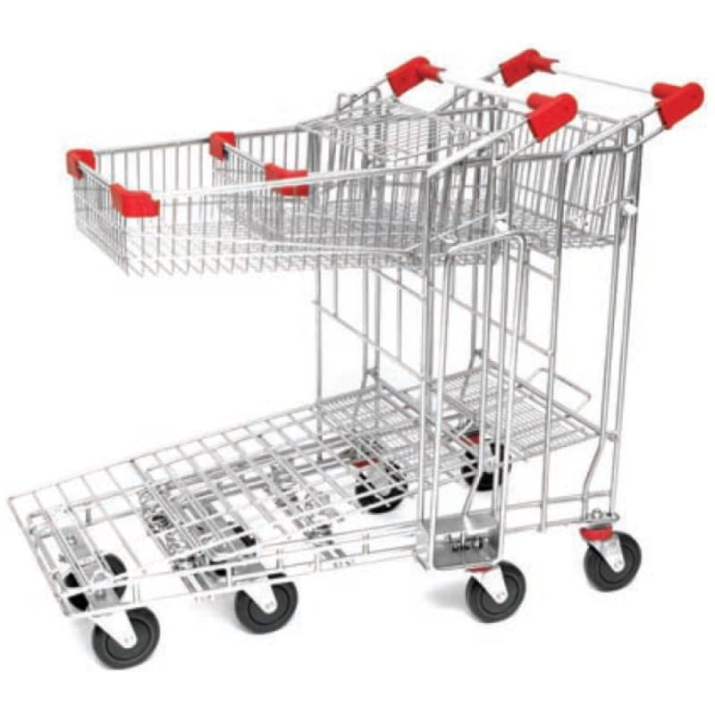 Carrello pianetta brico garden self-service imbottigliabile con supporto laterale e cesto ribaltabile 670x980x1040h kg.300 28FBG