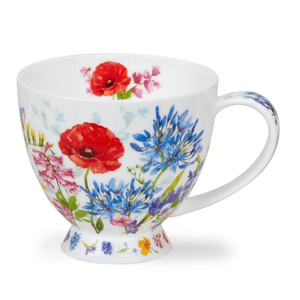 Tasse porcelaine anglaise Dunoon Skye Bella Foire coquelicots fleurs 0,45l