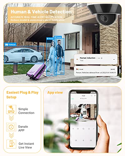 6Mp Poe Ip Ptz Dome Camera With Pan/Tilt 3X Optical Zoom,Human/Vehicle Detection,1-Way Audio,2.8-8Mm Motorized Lens,H.265+,98Ft Ir Night Vision,Ip66&Ik10,Compatible With Hikvision Ultrahd Ptz Camera #TOP3