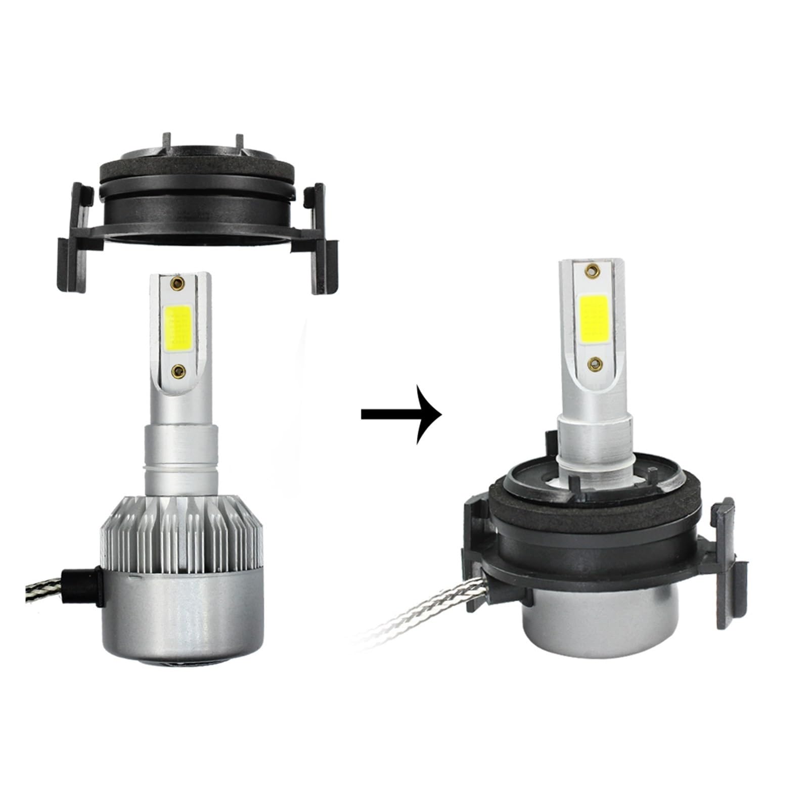 WXHHSM - Adaptador de retención de bombilla LED H7 para soporte de base para 3 series E46