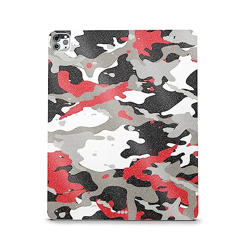 Image of MightySkins Carbon Fiber Skin Compatible with Apple iPad Pro 12.9 inch M2 6th Gen (2022) Full Wrap Kit - Red Camo | Protective, Durable Textured Carbon Fiber Finish | Easy to Apply | Made in The USA