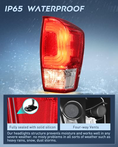 Image of Nilight Taillight Assembly Compatible with 2016 2017 2018 2019 2020 2021 2022 2023 Toyota Tacoma Rear Lamp Replacement OE Style Passenger Side