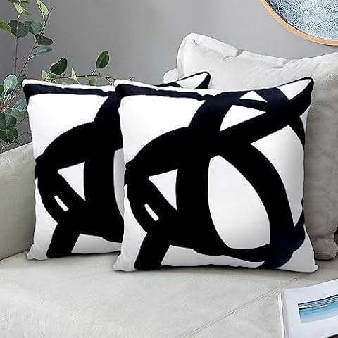 HYOPUO Black and White Boho Pillow Covers Cover