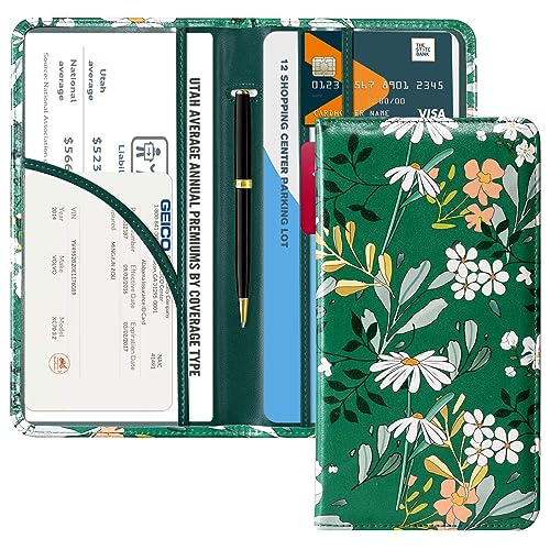 Image of CoBak Car Registration and Insurance Holder | Vehicle Glove Box Organizer, Auto Truck Compartment Document Case with Magnetic Closure for Insurance & Driver License