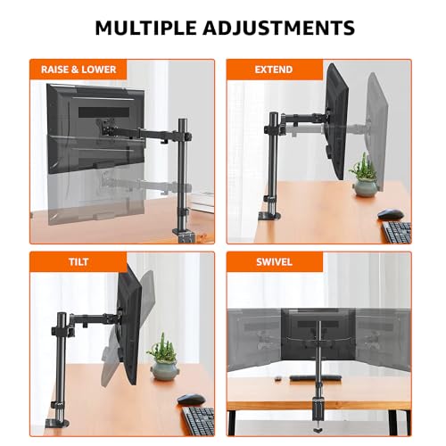 AmazonBasics Monitor Stand, Height Adjustable Arm Mount- Steel - Image 4