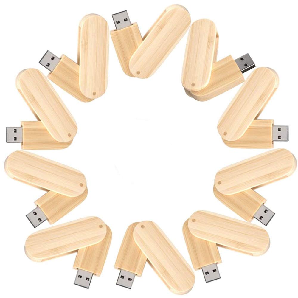 A Plus 10 Piezas de bambú Natural Memoria USB 3.0 16 GB USB 3.0 Stick para Profesores y Profesores — view 14