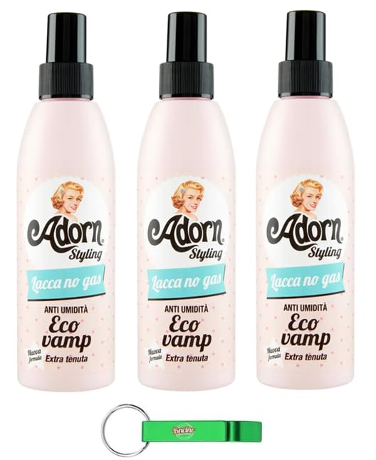 Lacca Adorn Styling spray capillaire sans gaz anti-humidité lot de 3 laques cheveux 200 ml