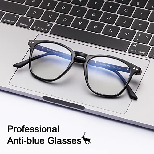 Image of CARFIA Blue Light Blocking Glasses - Anti-Fatigue Computer Gaming Glasses Prevent Headaches Lightweight Eyeglasses Frame