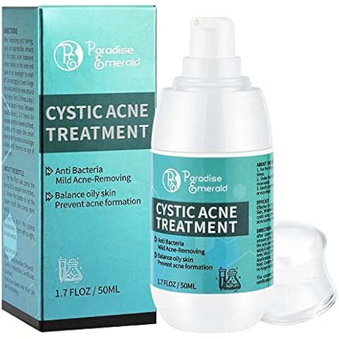 Paradise Emerald Cystic Acne Spot Treatment, Hormonal Acne Treatment for Face，Back and Body, with Salicylic Acid and Tea Tree Oil, Pimple Advanced Acne Cream for Teens & Adults Cover