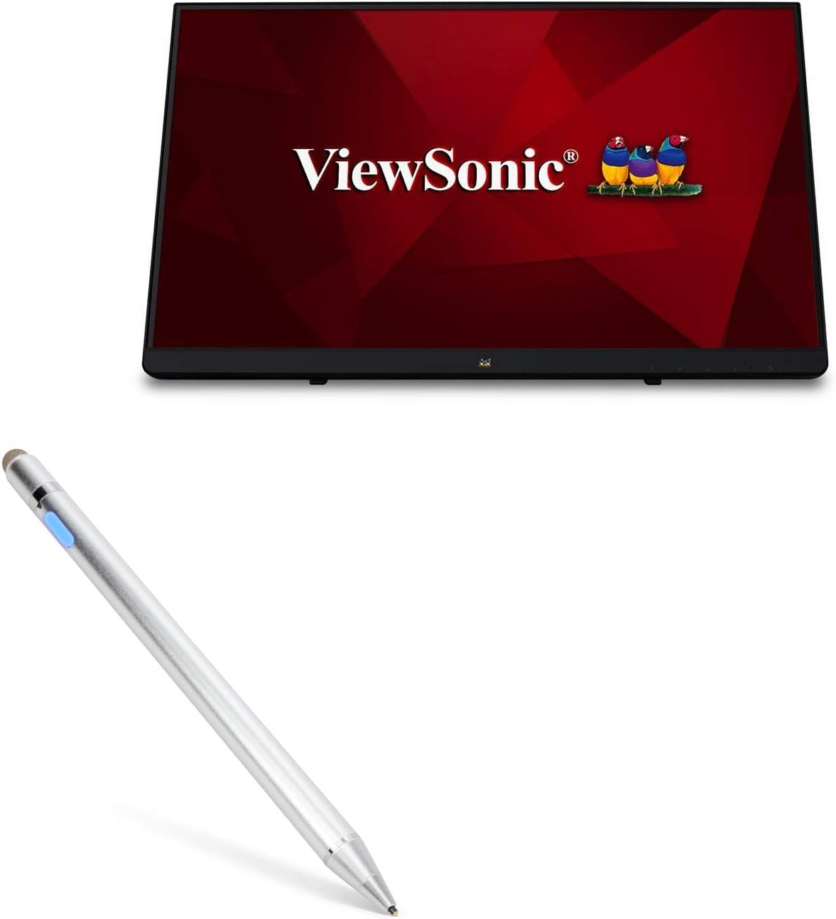 BoxWave Stylus Pen Compatible with Viewsonic TD2230 (22 in) - AccuPoint Active Stylus, Electronic Stylus with Ultra Fine Tip - Metallic Silver