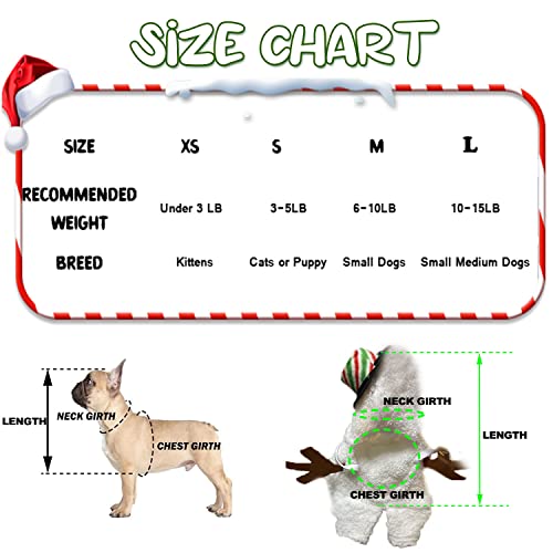 BT Bear Pet Christmas Costume,Dog Santa Claus Riding Suit Dress up Clothing Pet Xmas Outfit for Puppy Small Dogs (Medium, Snowman) - Image 3