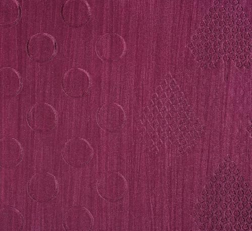 Image of Heavy Long Crush Floral Design Curtains | 5ft Premium Polyester Punching Coin Pattern Curtains for Living Room, Bedroom, Door & Window | Modern Wine Home Decor Screens | Set of 1 Pieces