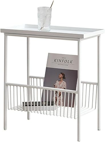 Mesa de Café Creativa Mesa Auxiliar Salón Pequeño Sofá Mini Mesa de Centro Dormitorio Cabecera Sencilla Doble Estante Mesa Móvil para Espacios