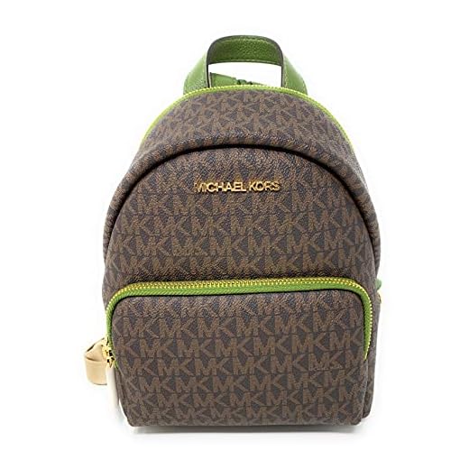 Michael Kors Erin liten ryggsäck för kvinnor, Evergreen brun, S